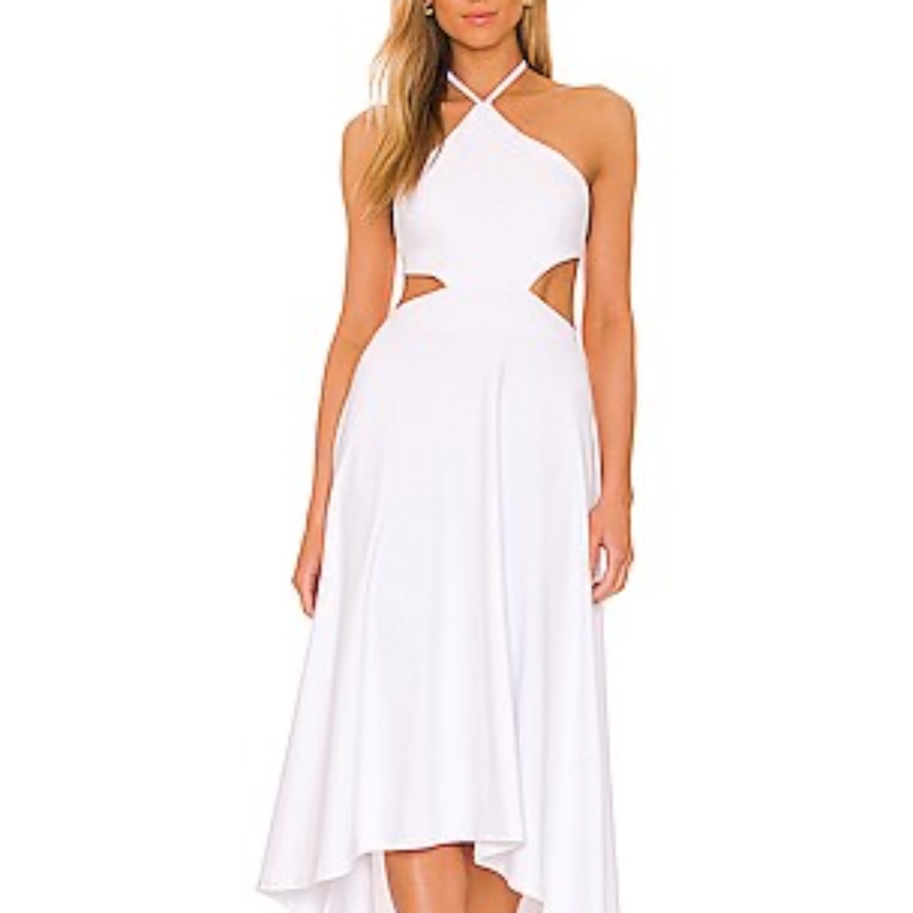 SUSANA MONACO High-low Halter Dress in Sugar